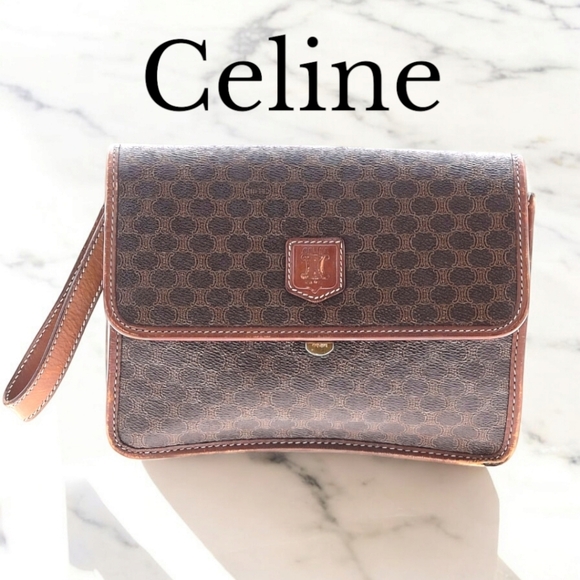 Celine Vintage Classic Large Cluth Wristlet with 3 part Organization - Picture 1 of 12